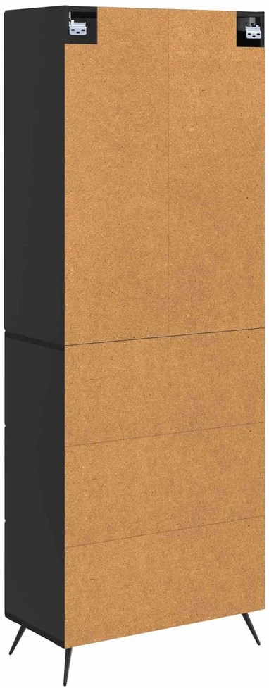 Spintelė 2 vnt. 66 x 34,5 x 90 cm Apdirbta mediena Juoda