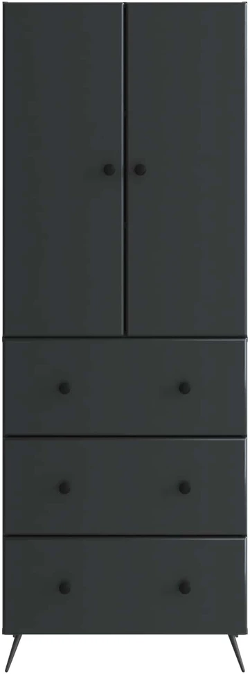 Spintelė 2 vnt. 66 x 34,5 x 90 cm Apdirbta mediena Juoda