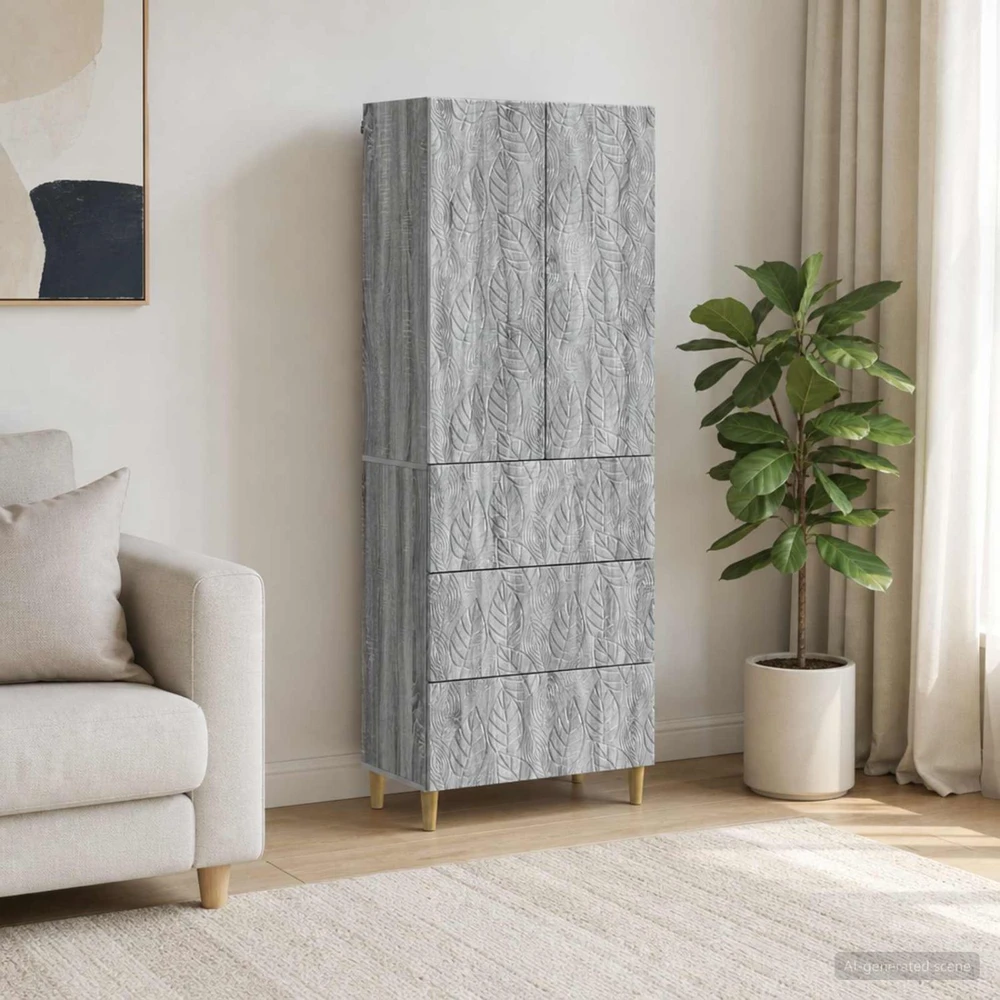Spintelė 2 vnt. 66 x 34,5 x 90 cm Apdirbta mediena Pilka Sonoma