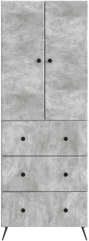 Spintelė 2 vnt. 66 x 34,5 x 90 cm Apdirbta mediena Betono pilka
