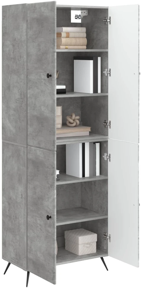 Spintelė 2 vnt. Betono pilka Apdirbta mediena
