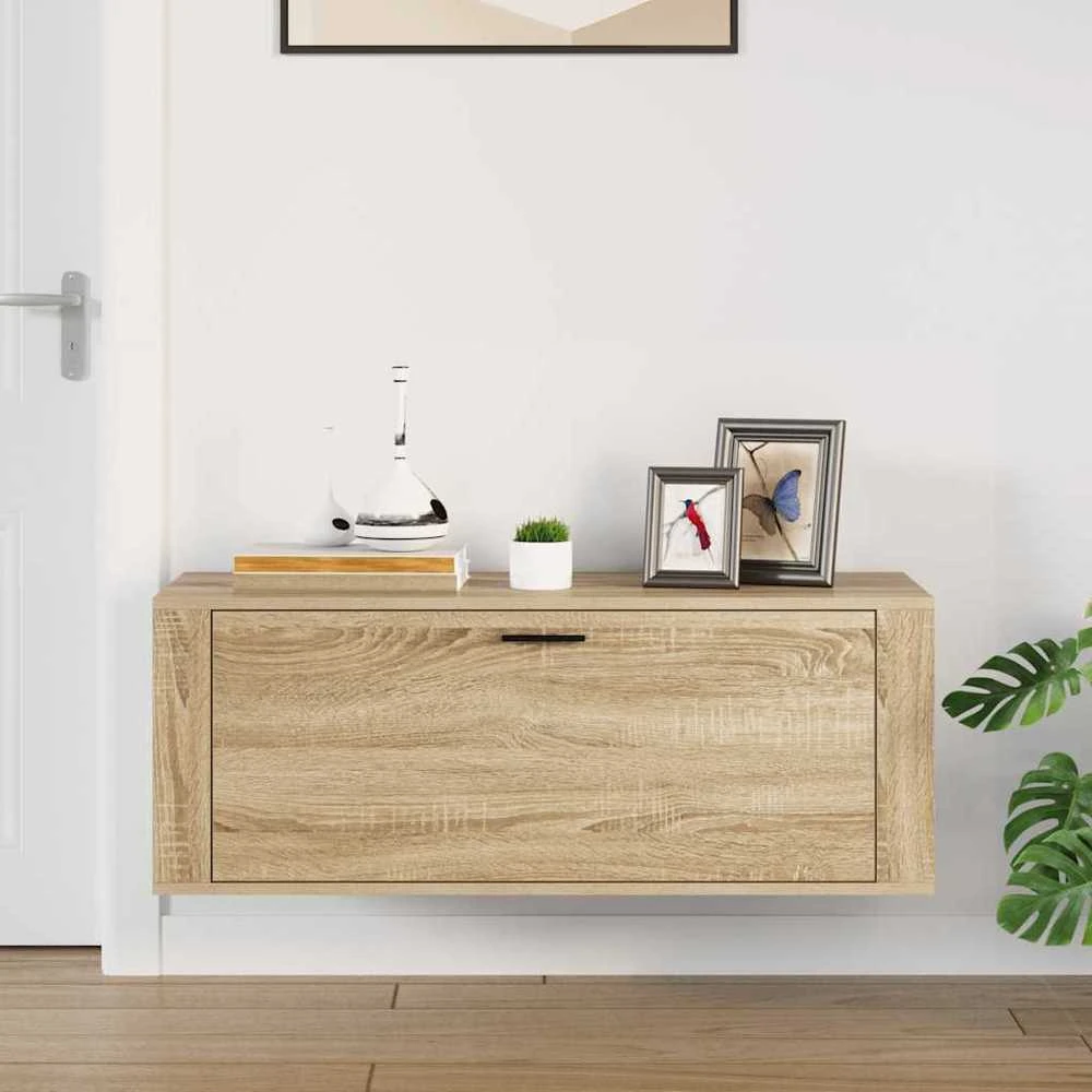 Spintelė batams, ąžuolo spalvos, 100x35x38cm, apdirbta mediena