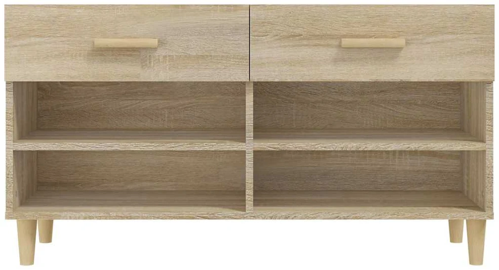 Spintelė batams, ąžuolo spalvos, 102x35x55cm, apdirbta mediena