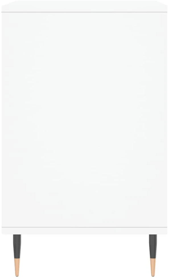 Spintelė batams, balta, 102x36x60cm, apdirbta mediena, blizgi