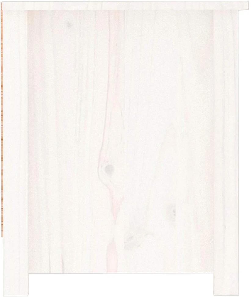 Spintelė batams, balta, 110x38x45,5cm, pušies medienos masyvas