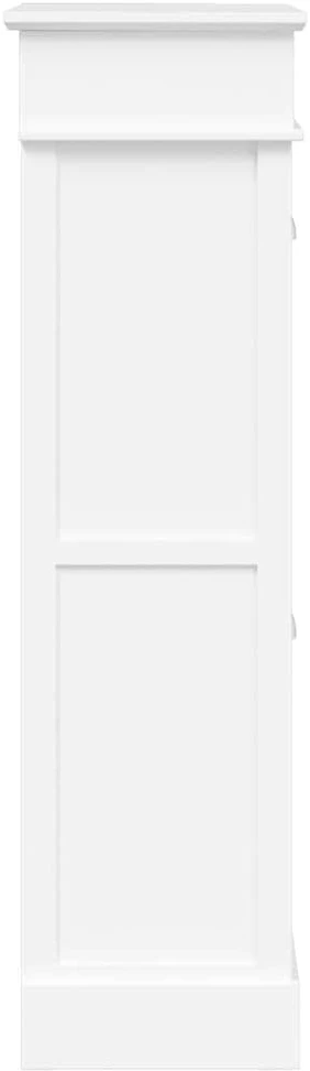 Spintelė batams, balta, 50x28x98cm, paulovnijos mediena