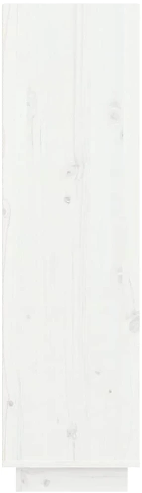 Spintelė batams, balta, 60x34x105cm, pušies medienos masyvas