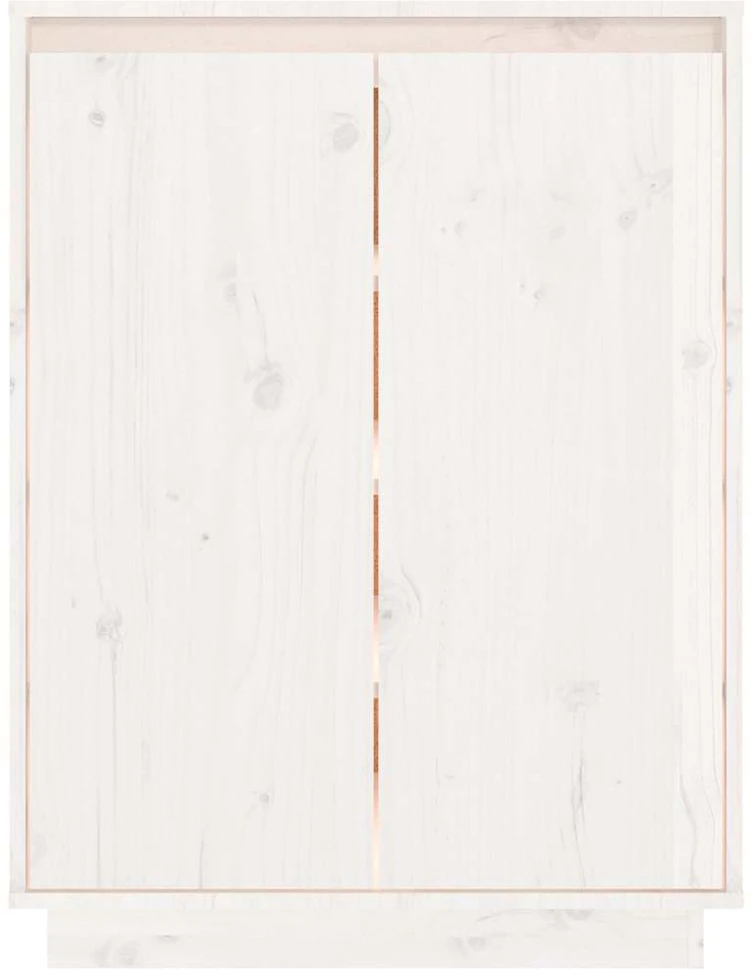Spintelė batams, balta, 60x35x80cm, pušies medienos masyvas