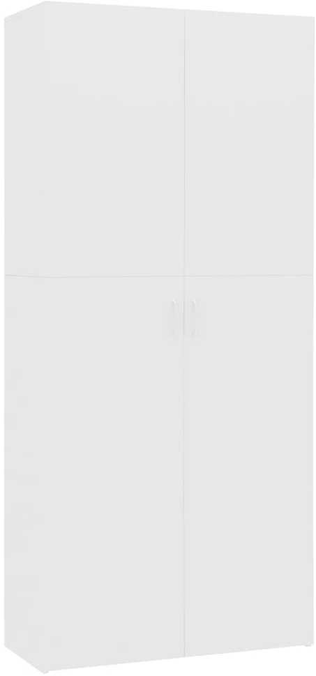 Spintelė batams, balta, 80x35,5x180cm, apdirbta mediena