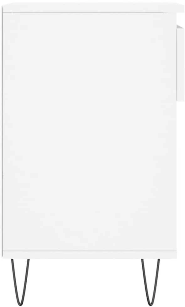 Spintelė batams, baltos spalvos, 102x36x60cm, apdirbta mediena