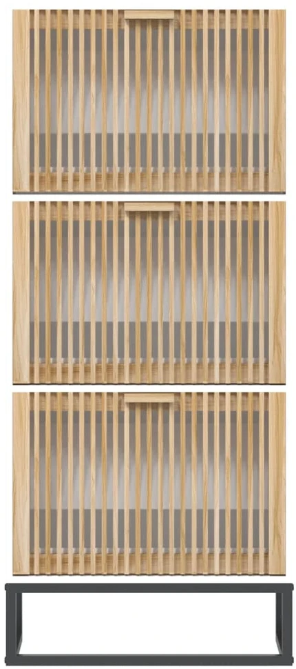 Spintelė batams, baltos spalvos, 52x25x120cm, apdirbta mediena