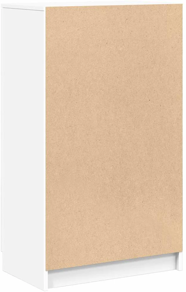 Spintelė batams, baltos spalvos, 59x35x100cm, apdirbta mediena