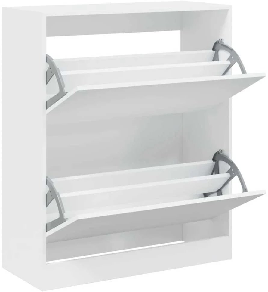 Spintelė batams, baltos spalvos, 80x34x96,5cm, apdirbta mediena