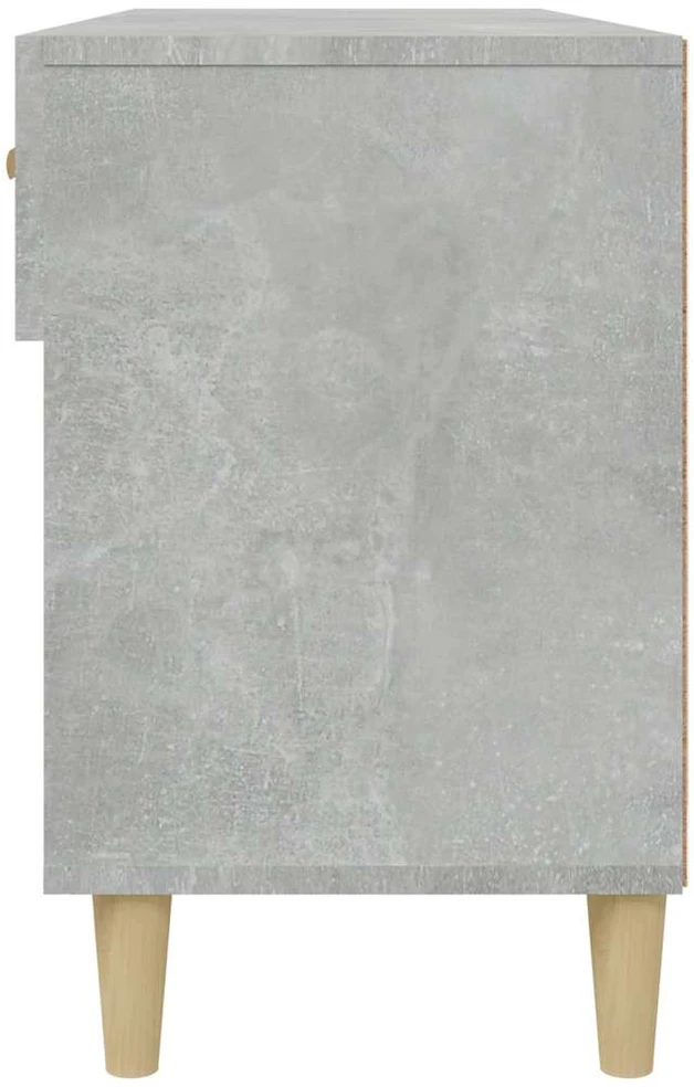 Spintelė batams, betono pilka, 102x35x55cm, apdirbta mediena