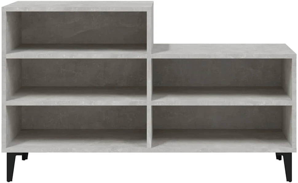 Spintelė batams, betono pilka, 102x36x60cm, apdirbta mediena