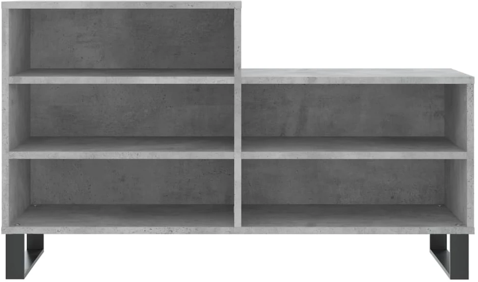 Spintelė batams, betono pilka, 102x36x60cm, apdirbta mediena