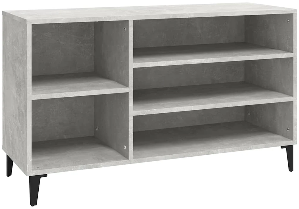 Spintelė batams, betono pilka, 102x36x60cm, apdirbta mediena
