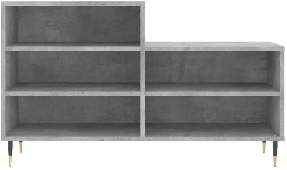 Spintelė batams, betono pilka, 102x36x60cm, apdirbta mediena