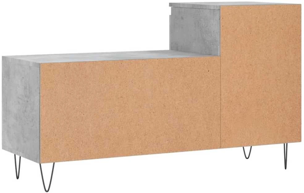 Spintelė batams, betono pilka, 102x36x60cm, apdirbta mediena