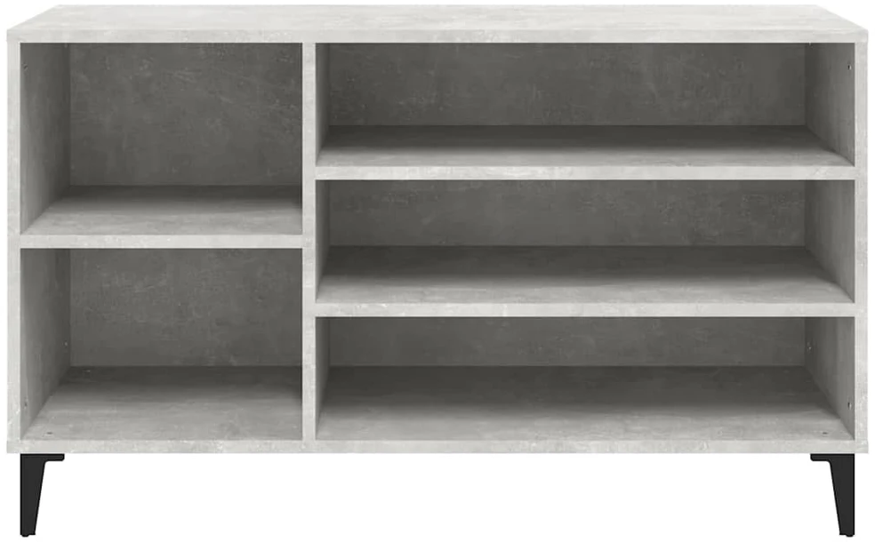 Spintelė batams, betono pilka, 102x36x60cm, apdirbta mediena