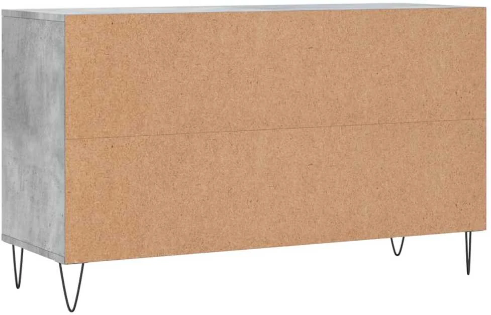 Spintelė batams, betono pilka, 102x36x60cm, apdirbta mediena