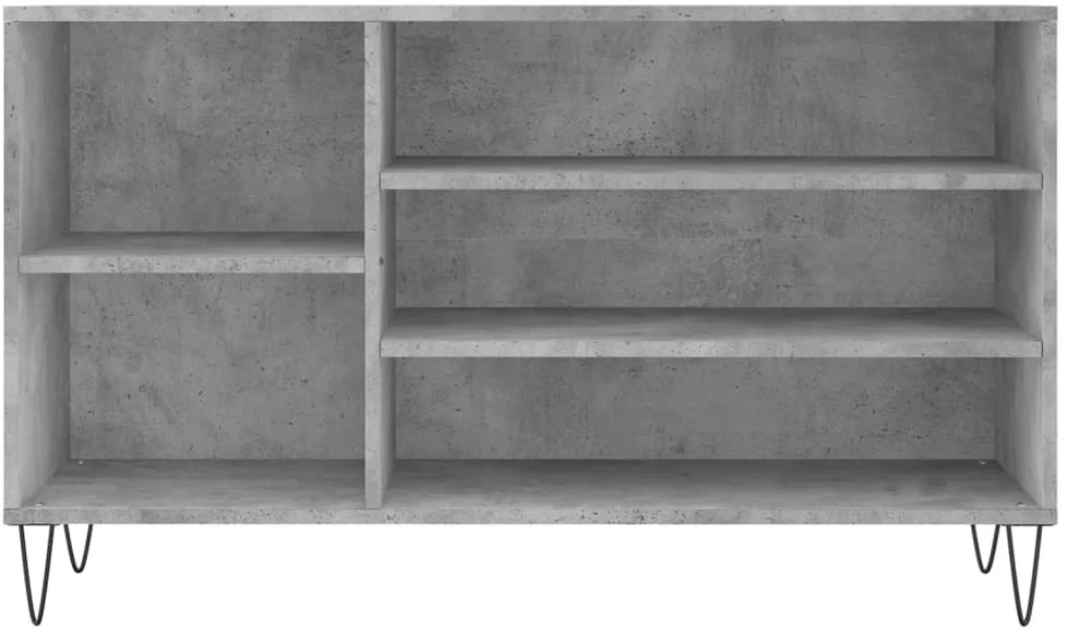 Spintelė batams, betono pilka, 102x36x60cm, apdirbta mediena