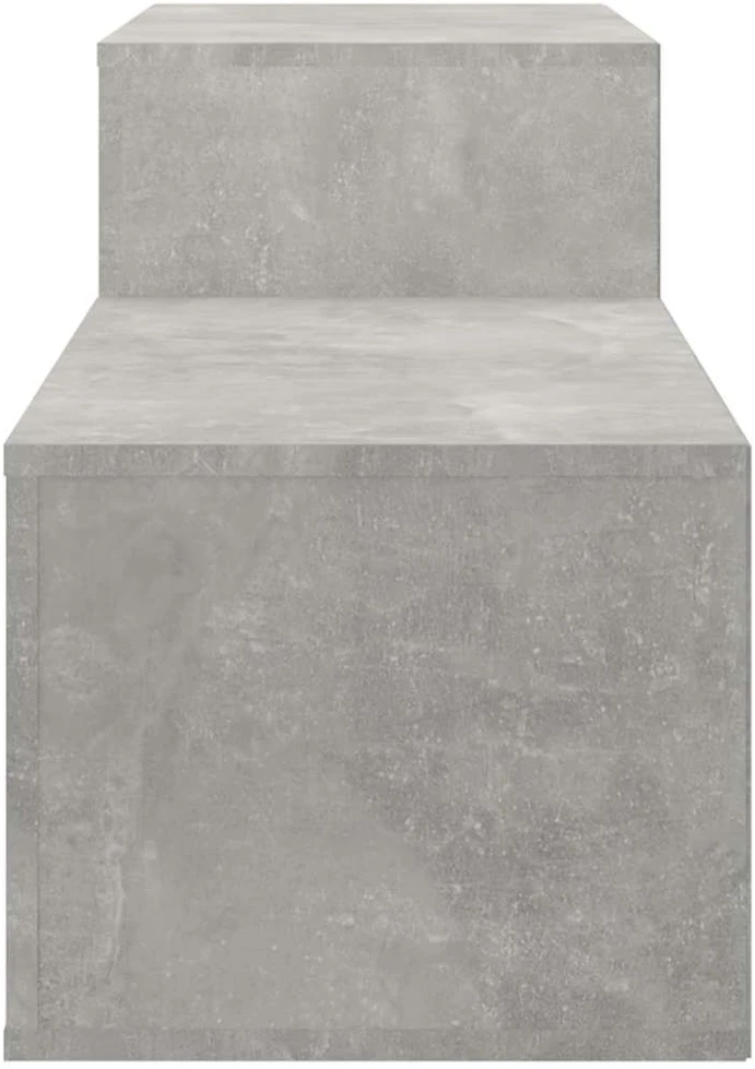 Spintelė batams, betono pilka, 150x35x45cm, apdirbta mediena