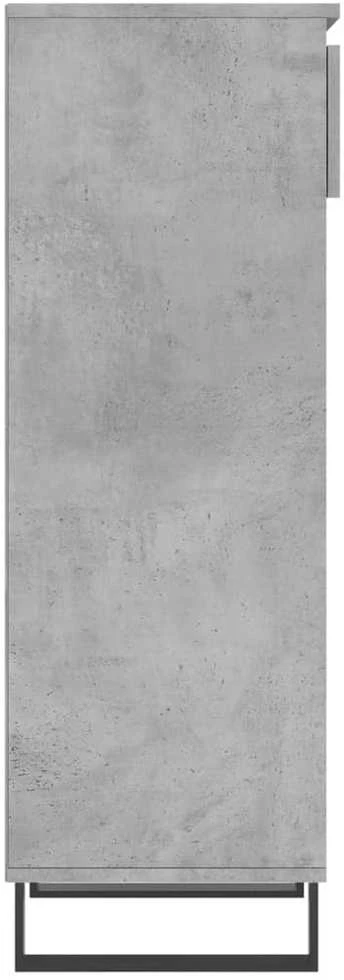 Spintelė batams, betono pilka, 40x36x105cm, apdirbta mediena