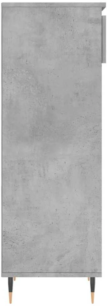Spintelė batams, betono pilka, 40x36x105cm, apdirbta mediena