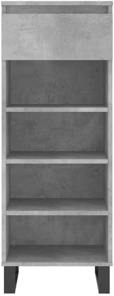 Spintelė batams, betono pilka, 40x36x105cm, apdirbta mediena
