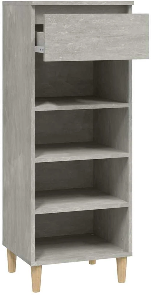 Spintelė batams, betono pilka, 40x36x105cm, apdirbta mediena