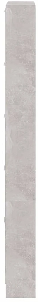 Spintelė batams, betono pilka, 59x17x169cm, apdirbta mediena