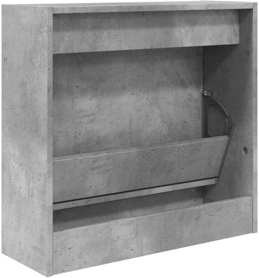 Spintelė batams, betono pilka, 60x21x57cm, apdirbta mediena