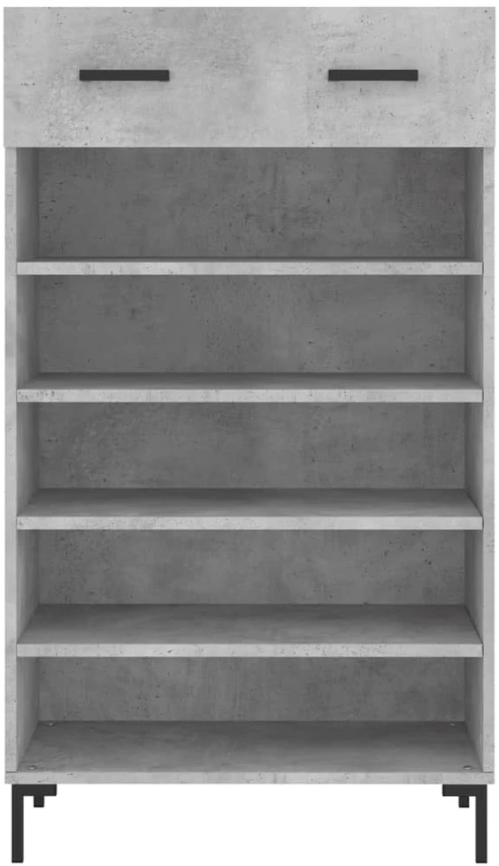 Spintelė batams, betono pilka, 60x35x105cm, apdirbta mediena