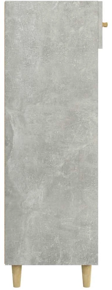 Spintelė batams, betono pilka, 60x35x105cm, apdirbta mediena