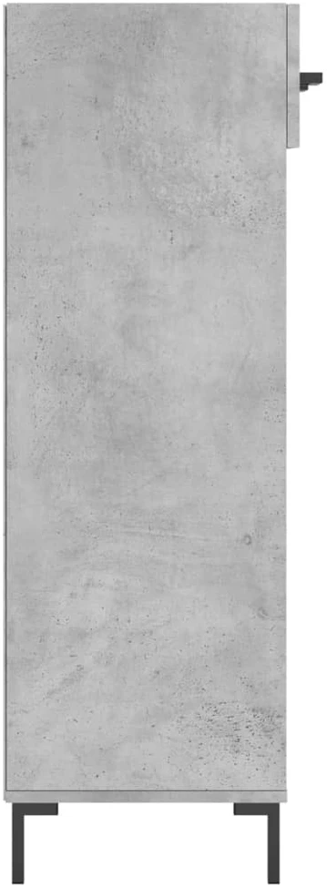Spintelė batams, betono pilka, 60x35x105cm, apdirbta mediena