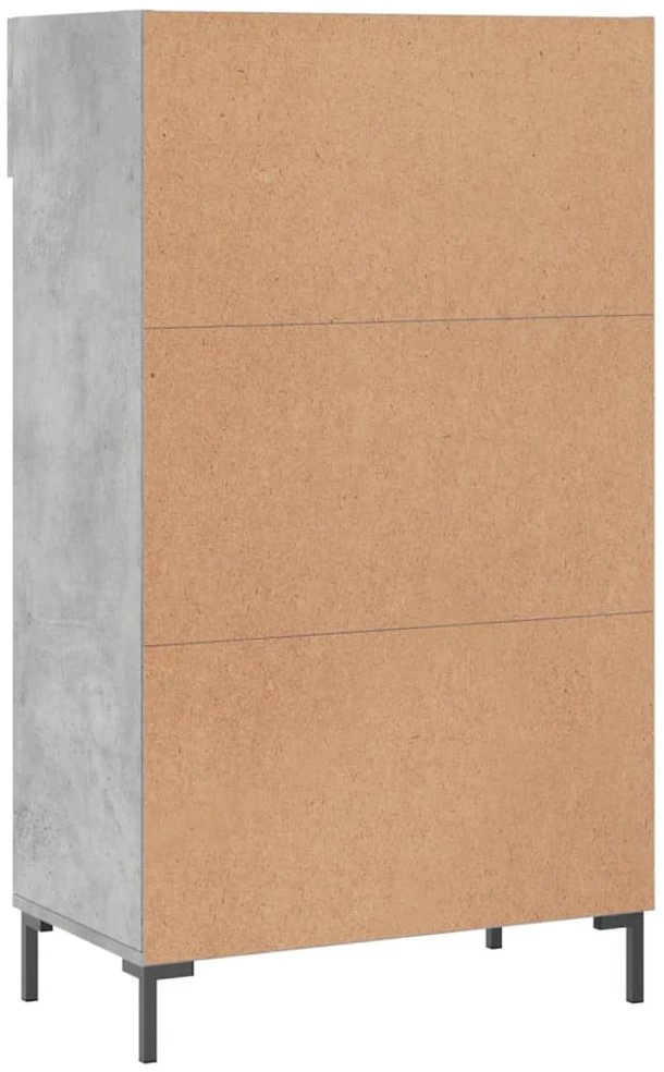 Spintelė batams, betono pilka, 60x35x105cm, apdirbta mediena