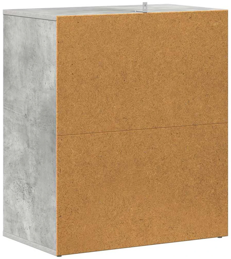 Spintelė batams, betono pilka, 60x35x70cm, apdirbta mediena