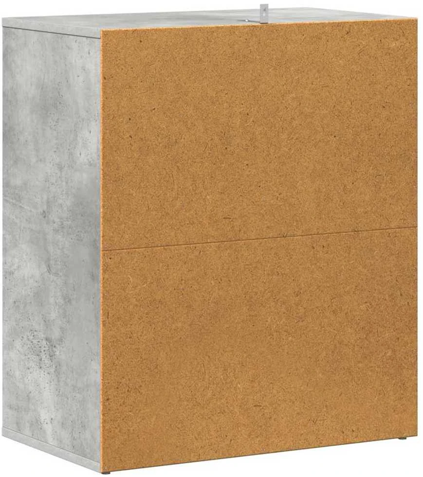 Spintelė batams, betono pilka, 60x35x70cm, apdirbta mediena