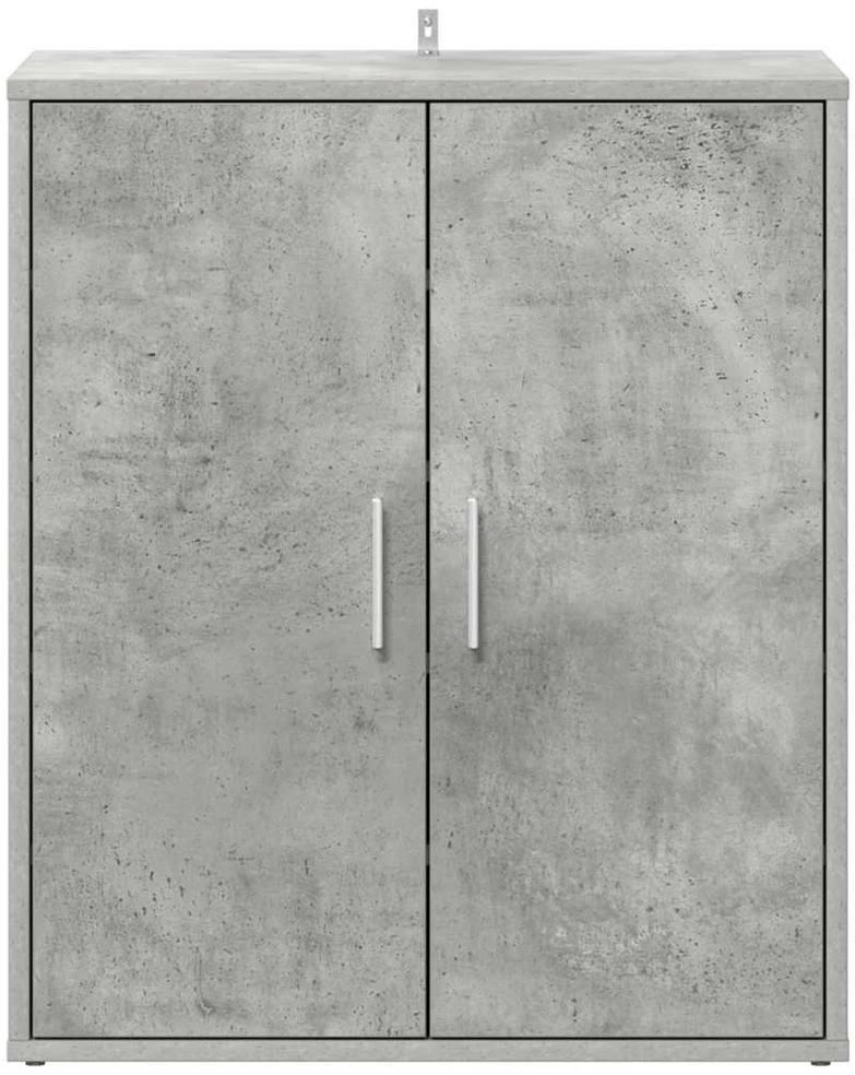 Spintelė batams, betono pilka, 60x35x70cm, apdirbta mediena