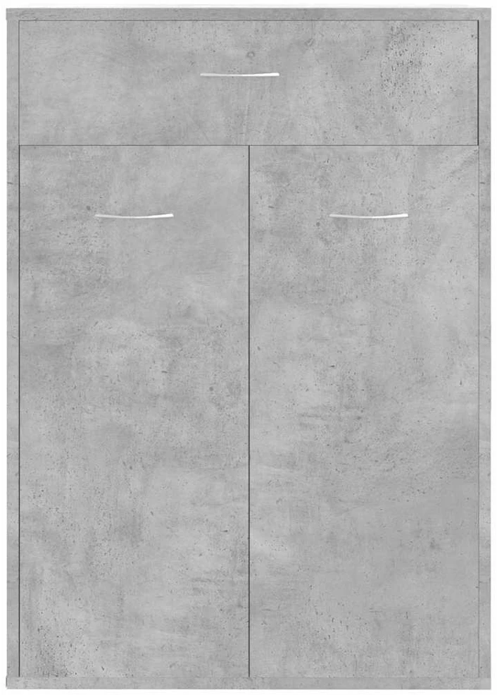 Spintelė batams, betono pilka, 60x35x84cm, apdirbta mediena