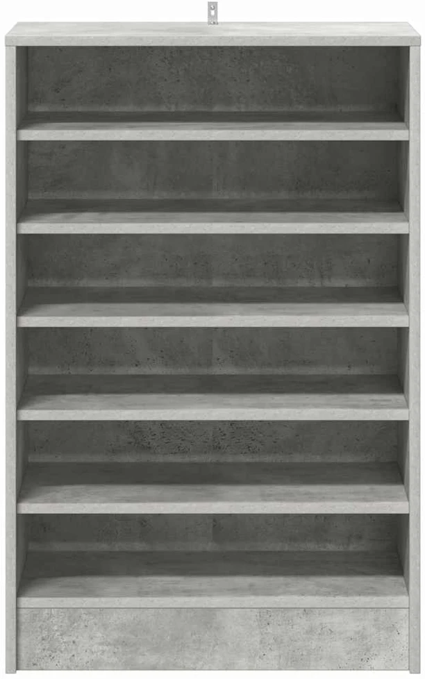 Spintelė batams, betono pilka, 60x35x92cm, apdirbta mediena