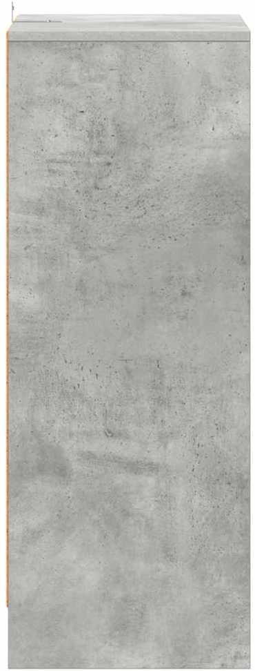 Spintelė batams, betono pilka, 60x35x92cm, apdirbta mediena