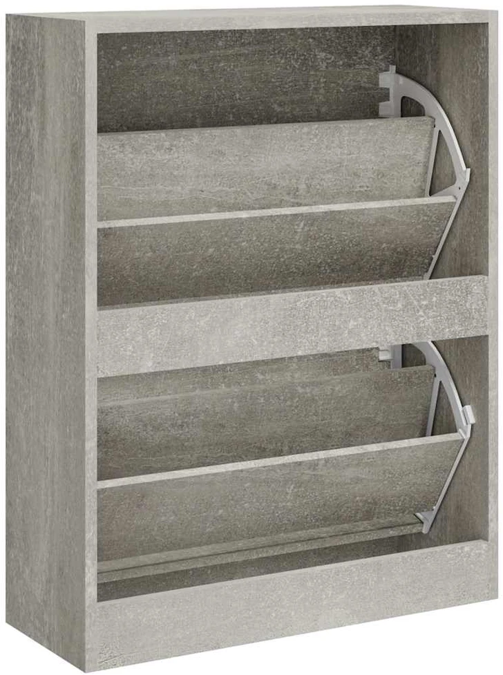 Spintelė batams, betono pilka, 63x24x81cm, apdirbta mediena