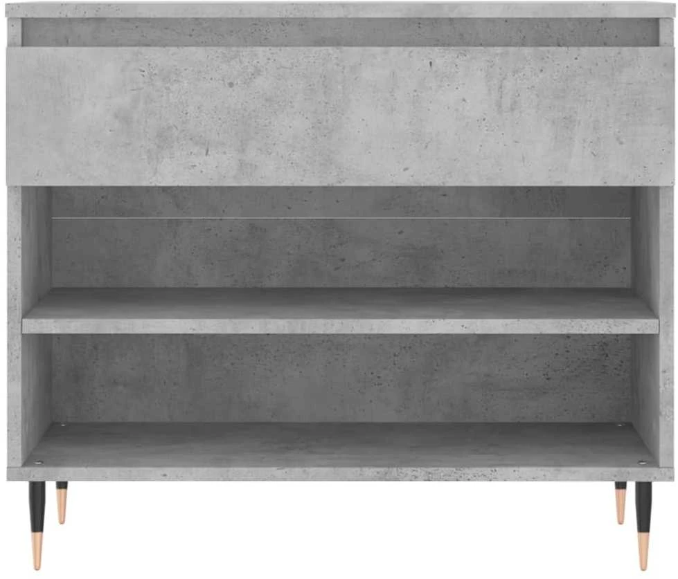 Spintelė batams, betono pilka, 70x36x60cm, apdirbta mediena