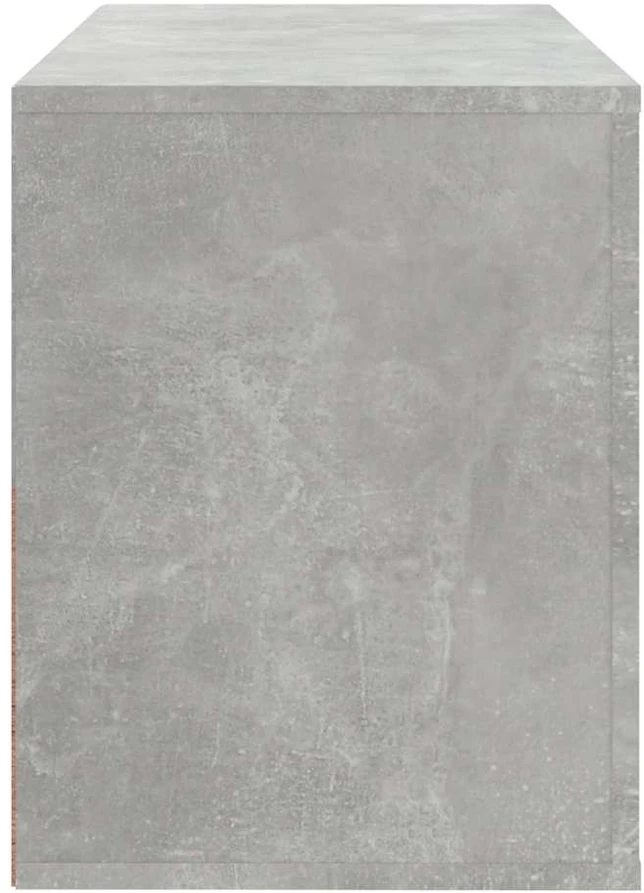 Spintelė batams, betono pilka, 80x35x45cm, apdirbta mediena