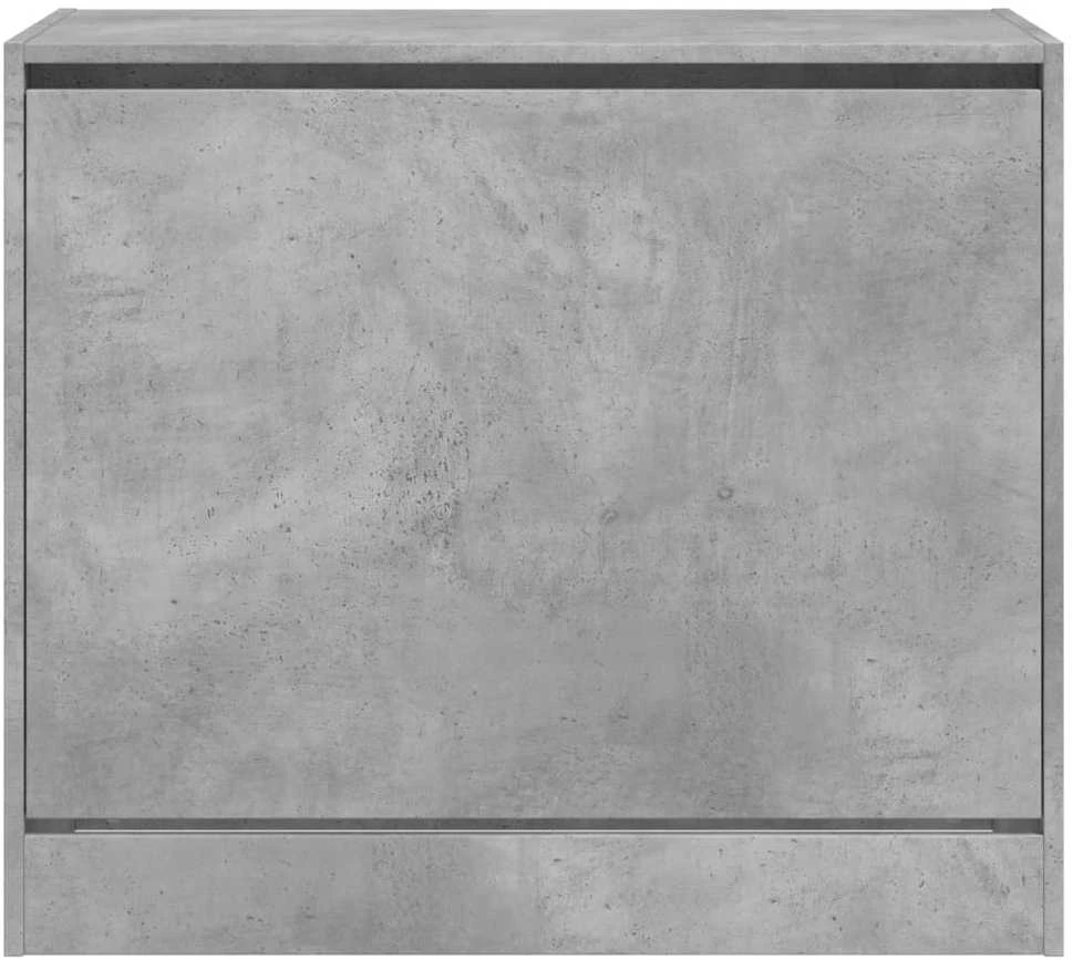 Spintelė batams, betono pilka, 80x42x69cm, apdirbta mediena