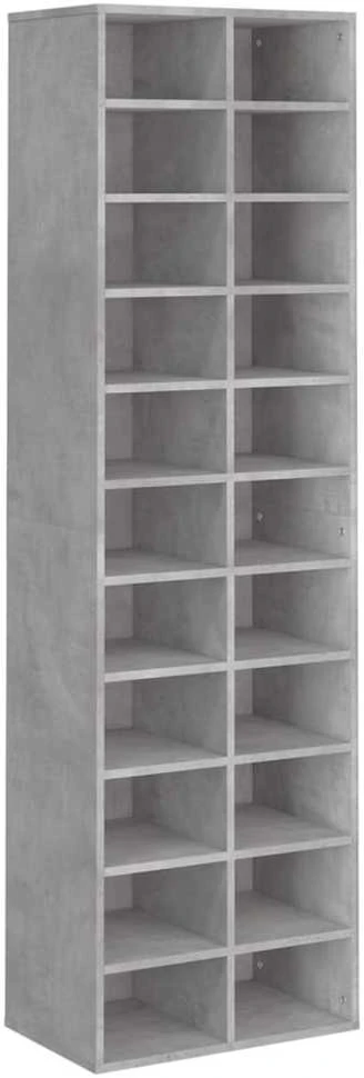 Spintelė batams, betono pilkos spalvos, 54x34x183 cm, MDP