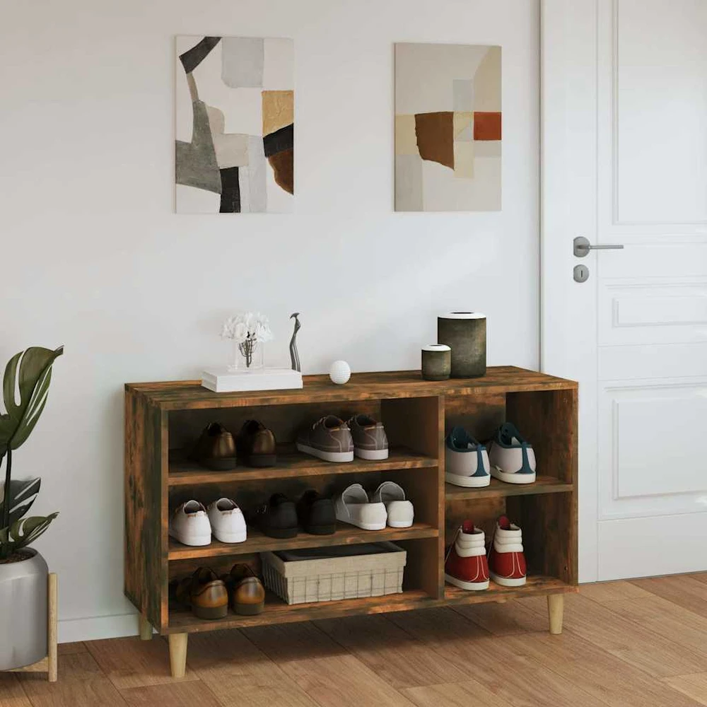 Spintelė batams, dūminio ąžuolo, 102x36x60cm, apdirbta mediena
