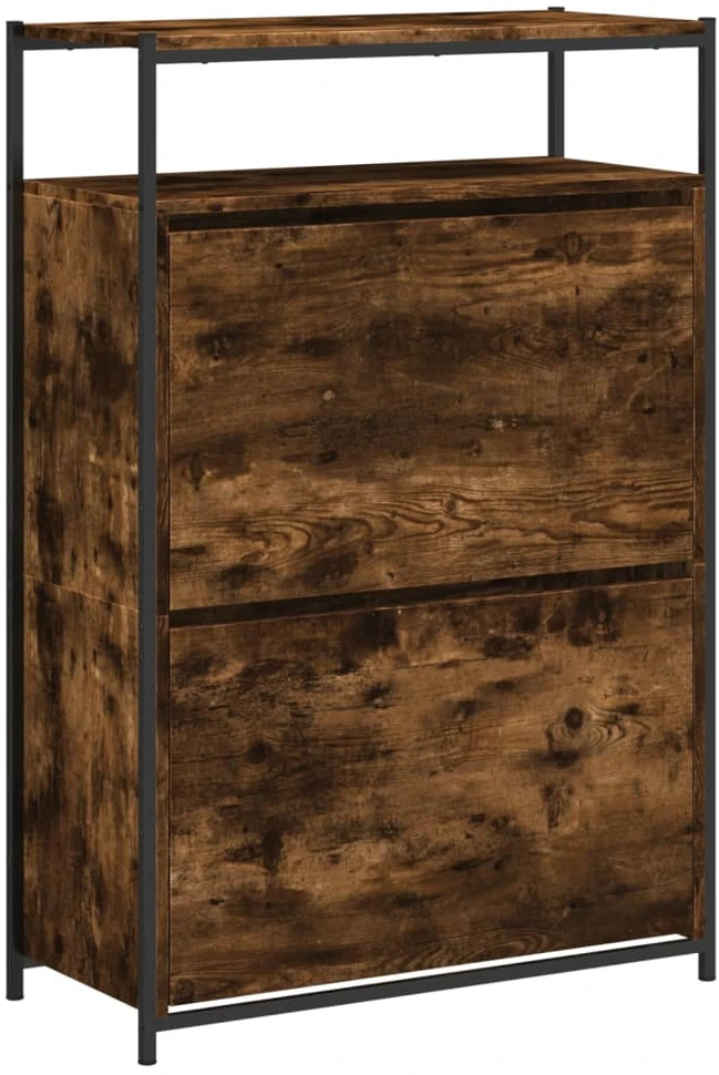 Spintelė batams, dūminio ąžuolo, 75x34x112cm, apdirbta mediena